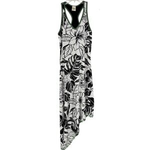 Autumn Teneyl Athleisure Floral Resort Maxi Dress M/L Botanical Racerback